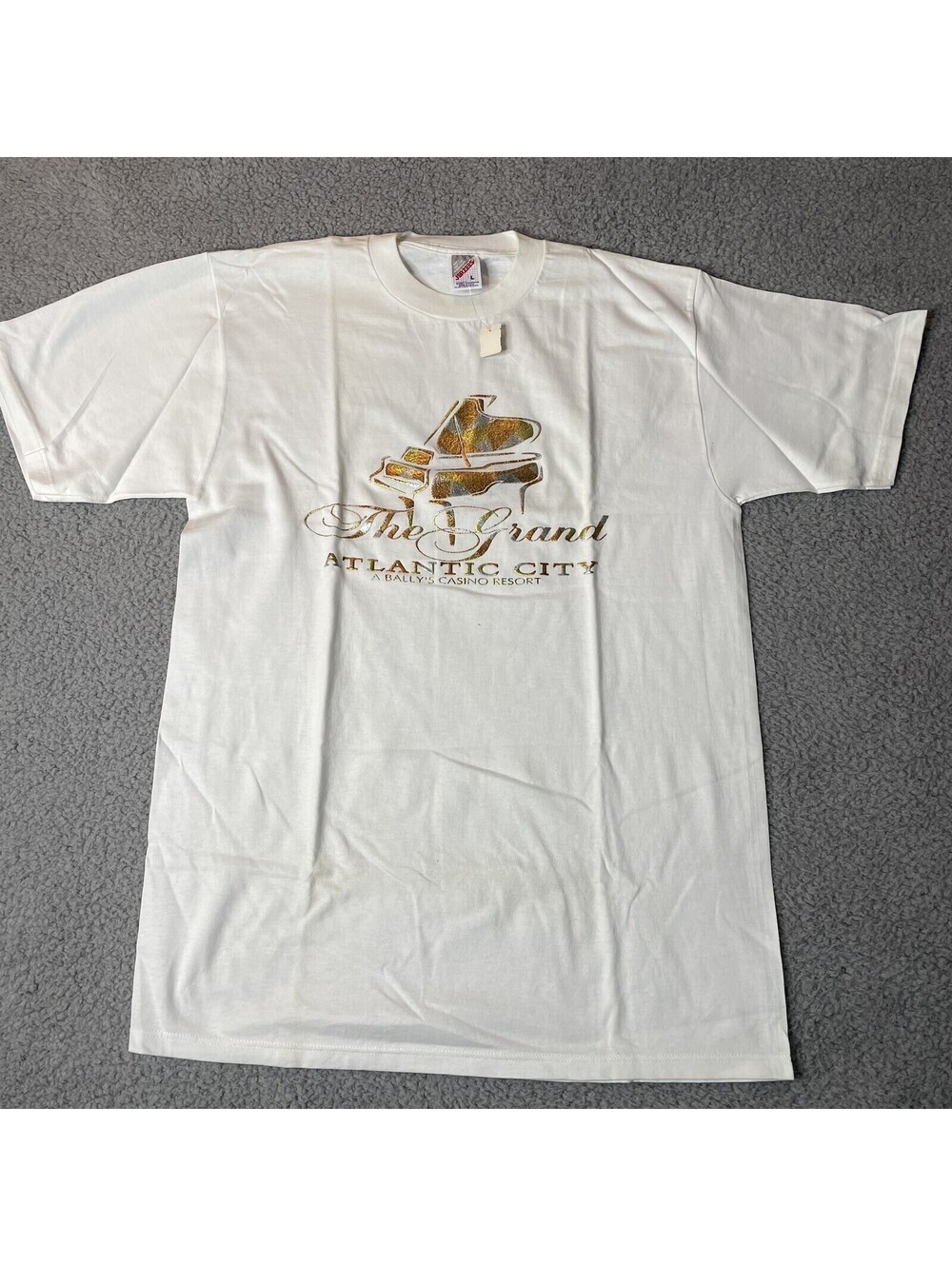 Bally's Grand Casino T-Shirt 80s 90s NWT Large Atlantic City Made in USA Vtg NOS